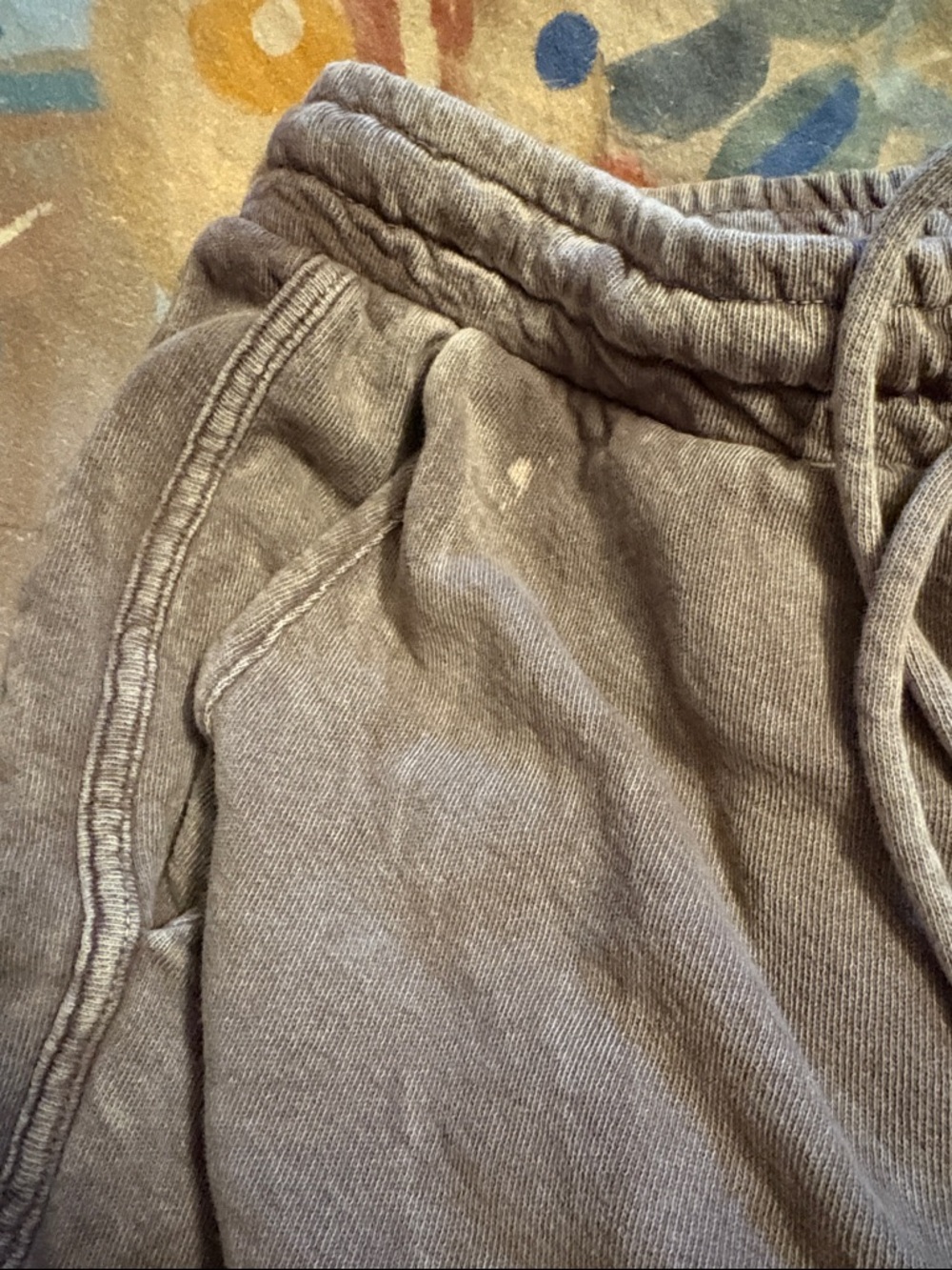 Three Bird Nest Wide Leg Flare So Comfy Sweats Pants Womens M Brown Acid Wash - Picture 3 of 5